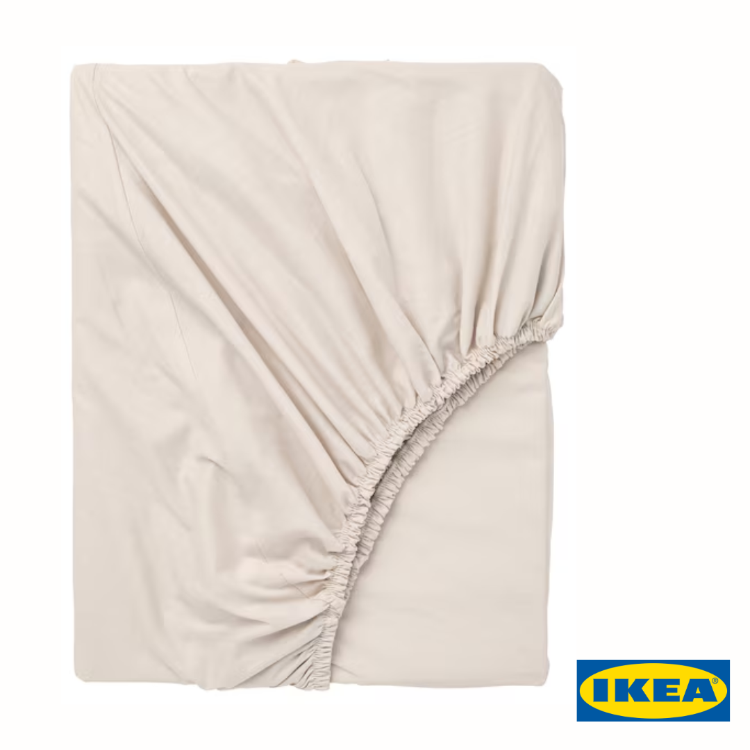 Простирадло IKEA DVALA 140х200 см Бежеве 303.571.59