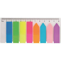 Стикер-закладка Buromax Plastic bookmarks 45x12mm, 8*25шт, neon BM.2307-98 n