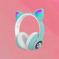 Бездротові навушники LED з котячими вушками CAT STN-28. YP-957 Колір: зелений