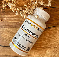 California Gold Nutrition, пиколинат цинка, 50 мг, 120 растительных капсул