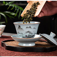 Гайвань пейзаж ёмкость 150 мл. посуда для чайной церемонии используется в китайской чайной традиции