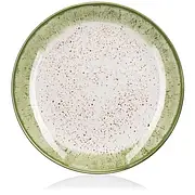 Тарілка обідня Ardesto Siena 27 см, біло-зелена