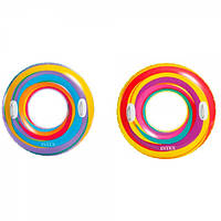 Надувной Круг INTEX 59256, радуга, 91см, разноцветный