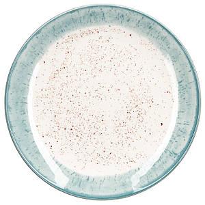 Тарілка обідня Ardesto Siena 27 см, біло-блакитна