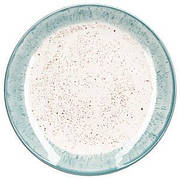 Тарілка десертна Ardesto Siena 19 см, біло-блакитна