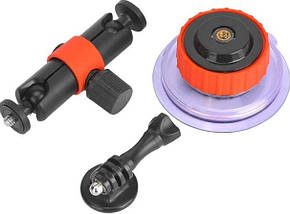 Кронштейн на присоску для спортивної камери, автомобільне кріплення на присоску, гвинтовий інтерфейс 1/4 дюйма, фото 5