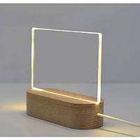 Настольная лампа Infinity 3D Note Board Creative LED Night Light Transparent