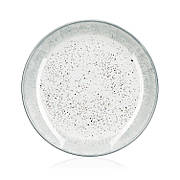 Тарілка обідня Ardesto Siena 27 см, біло-сіра
