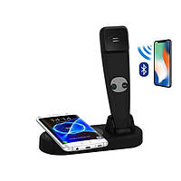 Беспроводное зарядное устройство Infinity Bluetooth Phone And Wireless Charger Intelligent 2-in-1 Black Gold