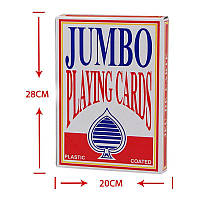 Игральные карты увеличенного размера Jumbo формат А4, Игральные карты большие Jumbo 28х21 см
