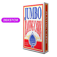 Игральные карты большие Jumbo формат А3, Игральные карты увеличенного размера Jumbo 37х26 см