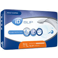 Подгузники для взрослых ID Slip Extra Plus Large талия 115-155 см. 30 шт. 5411416047667 n