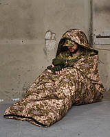 Летний спальный мешок одеяло с капюшонм пиксель Спальный мешок походной армейский