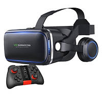 Очки виртуальной реальности VR Shinecon 3D Qianhuan VR magic lens Black + джойстик
