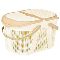 Кошик для пікніка євров'язка Irak Plastik SP-125 Молочний