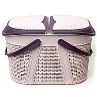 Кошик для пікніка євров'язка Irak Plastik SP-125 Бузковий
