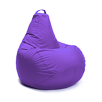 Кресло-груша мешок со съемным чехлом BILPE Rest-L бескаркасная мебель для сада, фиолетовый Оксфорд