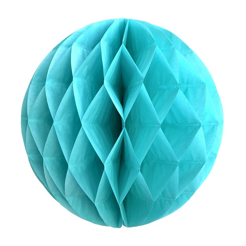 Куля соти паперова 15 см блакитний тіфані, фото 1