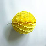 Паперова куля соти 10 см жовтий, фото 2