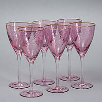 Стеклянный бокал для вина "Розовый кварц" 250 мл