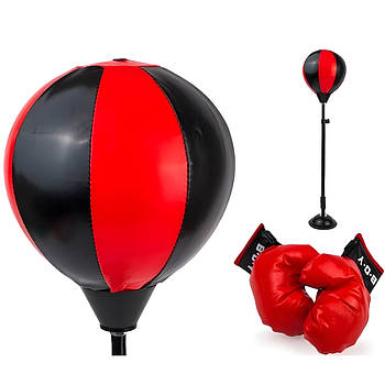 Боксерський набір з надувною грушею на стійці 102 см та рукавичками 777-784A  Дитячий боксерський набір