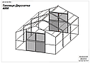 Теплиця двосхила 4х6 (8 мм) стандарт (5 років гарантії), фото 4