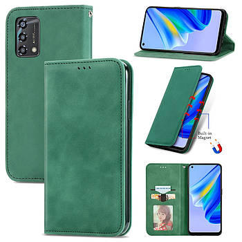 Чохол-книжка Skin Feel Leather Wallet для Oppo A74 Green