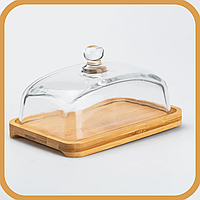 Масленка стеклянная посуда для хранения сливочного масла Посуда для хранения масла Емкость для хранения масла