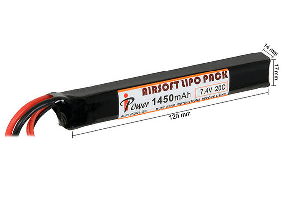 Акумулятор Li-Po 1450mAh 7.4 V 20C - T-CONNECT [IPower] (для страйкболу), фото 2