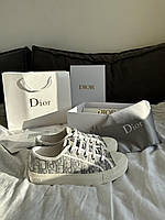 Кроссовки женские Dior Sneakers Low Grey Premium Вьетнам
