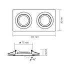 Світильник VIDEX під лампу 2xGU10 врізний Білий (VL-SPF23S-W), фото 4