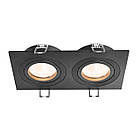 Світильник VIDEX під лампу 2xGU10 врізний Чорний (VL-SPF23S-B), фото 2