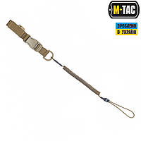 M-Tac шнур страховочный Medium комбинированый с D-кольцом и фастексом койот