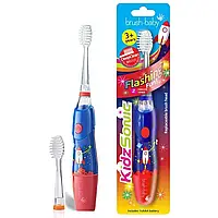 Електрична зубна щітка KidzSonic (3+) - Ракета, (Brush-baby)