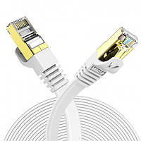 Кабель Ethernet, RJ45 Cat 7  сетевой кабель, Veetop 1 м плоский CAT7 высокоскоростной 10 Гбит/с  LAN