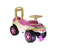 Детская машинка-каталка Doloni Автошка бежево-розовый 0141 07 QT, код: 7796830