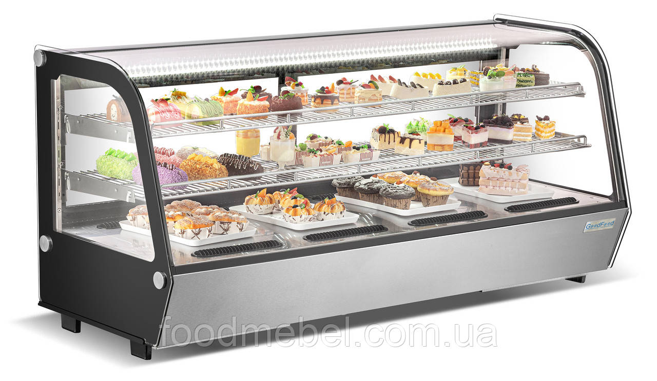 Вітрина кондитерська GoodFood RTW250L 1525x588x686 мм, фото 1