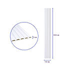 Декоративна стінова рейка WPC Білий перламутр 3000*150*9 мм (дерево-полімерний композит), фото 3