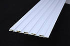 Декоративна стінова рейка WPC Білий перламутр 3000*150*9 мм (дерево-полімерний композит), фото 10