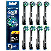 Насадки на зубную щетку Oral-B Cross Action Black Pro набор сменных насадок 8 штук черного цвета для орал би