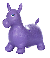 Детский прыгун-лошадка для активных игр MS 0737 Детская надувная лошадка Фиолетовый
