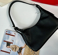 Чорна трендова жіноча шкіряна сумка для повсякденного використання, дамська сумка з натуральної шкіри