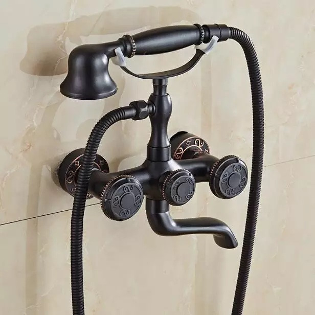 Змішувач для ванни VINTAGE OLD BLACK RETRO