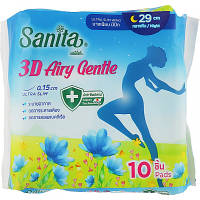 Гигиенические прокладки Sanita 3D Airy Gentle Ultra Slim Wing 29 см 10 шт. 8850461090841 n