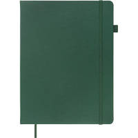 Книга записная Buromax Etalon 190x250 мм 96 листов в клетку обложка из искусственной кожи Зеленая BM.292160-04