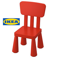 Дитячий стілець IKEA MAMMUT (МАММУТ) Червоний 403.653.66