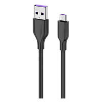 Дата кабель USB 2.0 AM to Micro 5P 1.0m Glow black 2E 2E-CCAM-BL n
