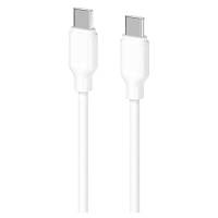 Дата кабель USB-C to USB-C 1.0m Glow 60W white 2E 2E-CCCC-WH n