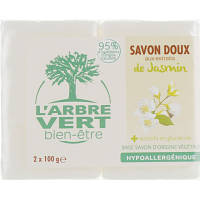 Твердое мыло L'Arbre Vert Жасмин 2 х 100 г 3450601026591 n