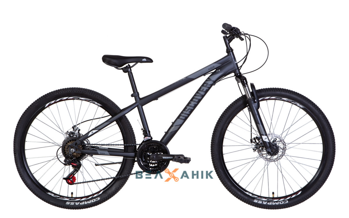 Велосипед 26" Discovery RIDER AM DD (рама 16") графітовий мат